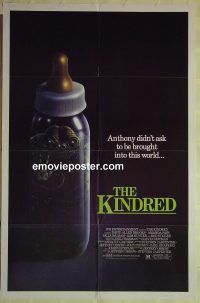 f559 KINDRED one-sheet movie poster '86 David Allen Brooks, Amanda Pays