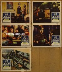 f153 13 GHOSTS 5 movie lobby cards '60 William Castle, horror
