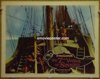 f188 7TH VOYAGE OF SINBAD movie lobby card #4 '58 on Sinbad's ship!