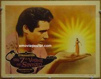 f190 7TH VOYAGE OF SINBAD movie lobby card #7 '58 girl in hand!