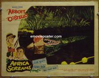f192 AFRICA SCREAMS movie lobby card #5 '49 Bud Abbott & Lou Costello