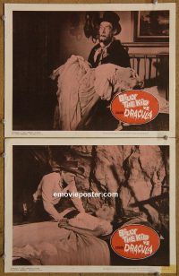 f178 BILLY THE KID VS DRACULA 2 movie lobby cards '65 John Carradine