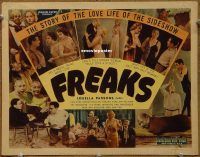 f018 FREAKS title lobby card R49 Tod Browning, sideshow!