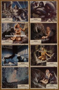f115 KING KONG 8 movie lobby cards '76 BIG Ape, great images!