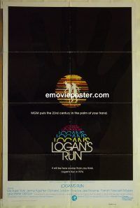 f576 LOGAN'S RUN advance one-sheet movie poster '76 Michael York, Agutter