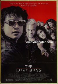 f578 LOST BOYS one-sheet movie poster '87 Kiefer Sutherland, Corey Feldman