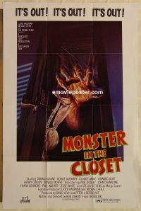f598 MONSTER IN THE CLOSET one-sheet movie poster '86 really cool image!