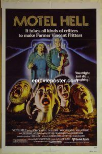 f603 MOTEL HELL one-sheet movie poster '80 Rory Calhoun horror!