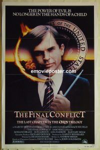 f635 OMEN 3 - THE FINAL CONFLICT one-sheet movie poster '81 Sam Neill