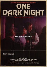 f637 ONE DARK NIGHT one-sheet movie poster '82 Meg Tilly, Melissa Newman