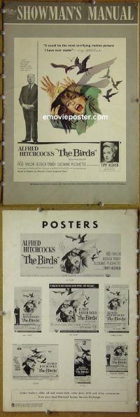 g087 BIRDS vintage movie pressbook '63 Alfred Hitchcock, Rod Taylor