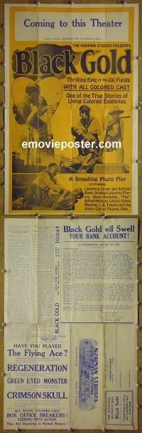 g093 BLACK GOLD vintage movie pressbook '27 all black-cast!