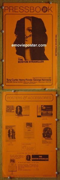 g116 BOSTON STRANGLER 'red' vintage movie pressbook '68 Curtis, Henry Fonda