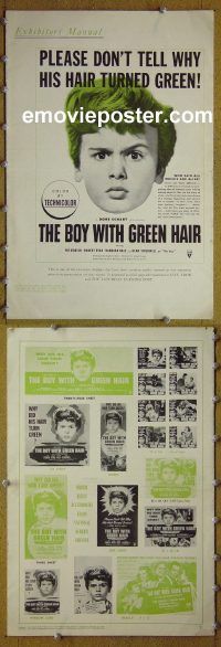 g118 BOY WITH GREEN HAIR vintage movie pressbook '48 Dean Stockwell