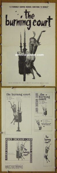 g139 BURNING COURT vintage movie pressbook '62 Julien Duviver