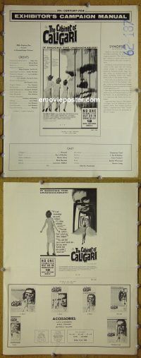 g143 CABINET OF CALIGARI vintage movie pressbook '62 Glynis Johns