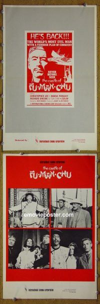 g158 CASTLE OF FU MANCHU vintage movie pressbook '72 Chris Lee, Jess Franco