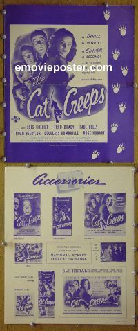 g161 CAT CREEPS vintage movie pressbook '46 Lois Collier