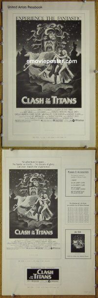 g177 CLASH OF THE TITANS vintage movie pressbook '81 Ray Harryhausen
