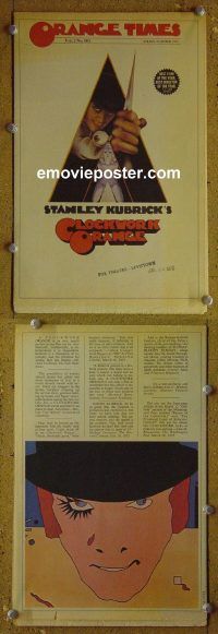 g179 CLOCKWORK ORANGE vintage movie herald '72 Stanley Kubrick