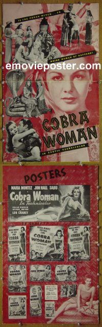 g182 COBRA WOMAN vintage movie pressbook '44 Sabu, Maria Montez