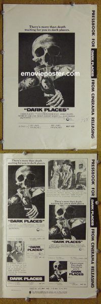 g226 DARK PLACES vintage movie pressbook '74 Christopher Lee, Joan Collins