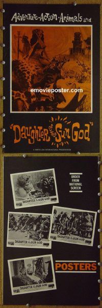 g232 DAUGHTER OF THE SUN GOD vintage movie pressbook '63 Al Bello