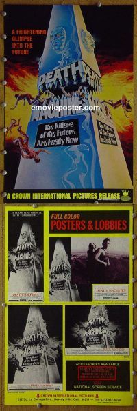 g242 DEATH MACHINES vintage movie pressbook '76 sci-fi horror!