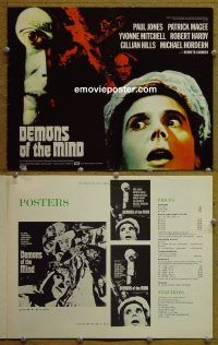 g248 DEMONS OF THE MIND English vintage movie pressbook '72 Hammer, Paul Jones