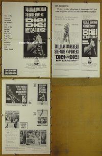 g263 DIE DIE MY DARLING vintage movie pressbook '65 Tallulah Bankhead, Hammer