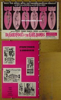 g273 DR GOLDFOOT & THE GIRL BOMBS vintage movie pressbook '66 AIP, Price