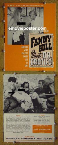 g311 FANNY HILL MEETS DR EROTICO vintage movie pressbook '67 Barry Mahon