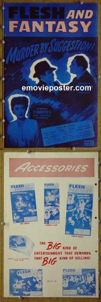 g327 FLESH & FANTASY vintage movie pressbook R50s Edward G. Robinson