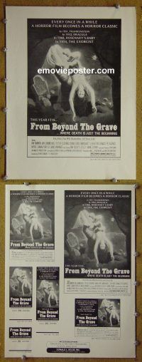 g352 FROM BEYOND THE GRAVE vintage movie ad supplement '73 Peter Cushing