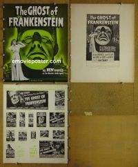 g368 GHOST OF FRANKENSTEIN vintage movie pressbook '42 Lon Chaney Jr.