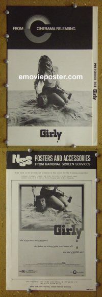 g375 GIRLY vintage movie pressbook '70 Francis horror