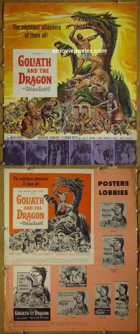 g380 GOLIATH & THE DRAGON vintage movie pressbook '60 Mark Forest