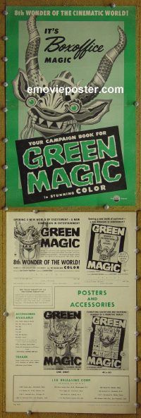 g386 GREEN MAGIC vintage movie pressbook '55 Gian Gaspare Napolitano