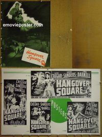 g391 HANGOVER SQUARE vintage movie pressbook '45 Laird Cregar, Linda Darnell