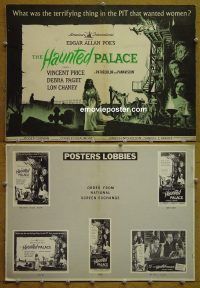 g393 HAUNTED PALACE vintage movie pressbook '63 Vincent Price, Chaney