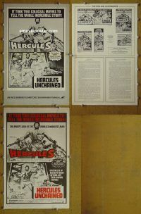 g396 HERCULES/HERCULES UNCHAINED vintage movie pressbook '73