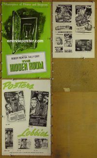 g397 HIDDEN ROOM vintage movie pressbook '49 Robert Newton, Obsession!