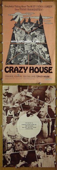 g404 HOUSE IN NIGHTMARE PARK vintage movie pressbook '73 Crazy House!