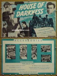 g406 HOUSE OF DARKNESS vintage movie pressbook '48 Laurence Harvey, horror