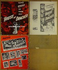 g407 HOUSE OF DRACULA vintage movie pressbook '45 Lon Chaney Jr.