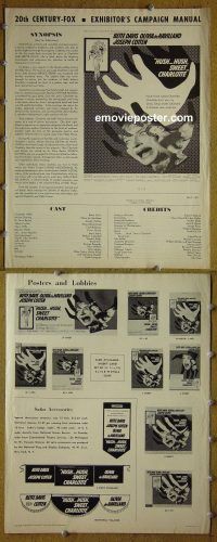 g420 HUSH HUSH SWEET CHARLOTTE vintage movie pressbook '65 Bette Davis