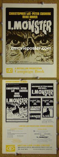 g427 I, MONSTER English vintage movie pressbook '71 Chris Lee, Peter Cushing