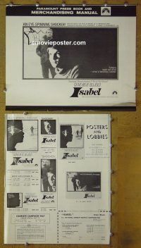 g444 ISABEL vintage movie pressbook '68 Genevieve Bujold, Bechervaise