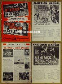g457 JET ATTACK/SUICIDE BATTALION vintage movie pressbook '58 John Agar