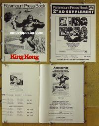 g477 KING KONG vintage movie pressbook '76 BIG Ape, Jessica Lange